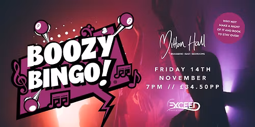 Boozy Bingo at Mitton Hall