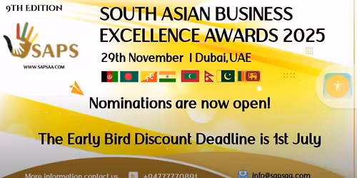 9th Edition of The South Asian Business Excellence Awards