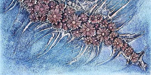 Frosty Flowers Mixed Media Canvas (2days)