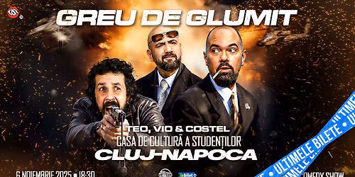 CLUJ-NAPOCA | Greu de glumit cu Teo, Vio \u0219i Costel - Stand Up Comedy Show 2