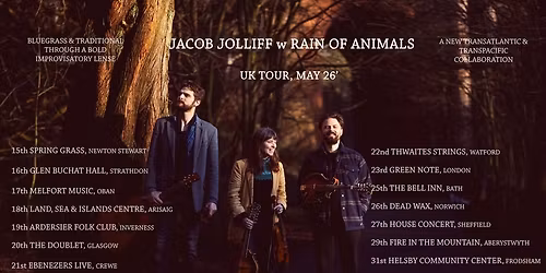 Jacob Jolliff and Rain of Animals @ Ebenezers Crewe Live and Livestreamed 