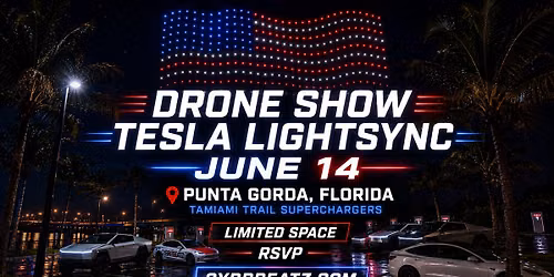 Drone Show Tesla Light Sync - Punta Gorda, FL SuperChargers