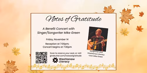 Notes of Gratitude - A Benefit Concert with Singer\/Songwriter Mike Green