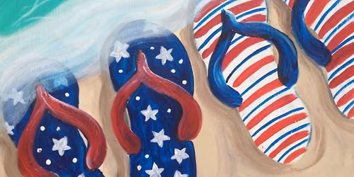 Paint Me Silly~PatrioticFlip flops!* 5:30 PST