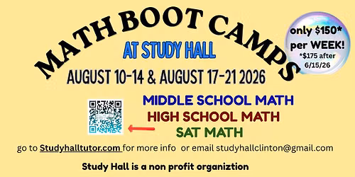 SUMMER MATH BOOT CAMPS