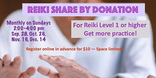 Monthly Reiki Share with Rev. Lori Irvin, RMT