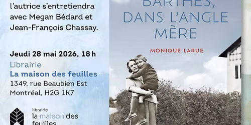 Lancement du livre Barthes, dans l'angle m\u00e8re