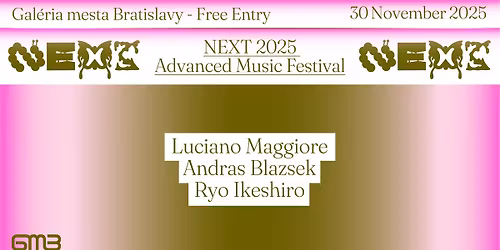 NEXT Festival @ GMB \u2571 vol\u030cny\u0301 vstup  \u2571 \ud83c\udfdb Mirbachov pala\u0301c