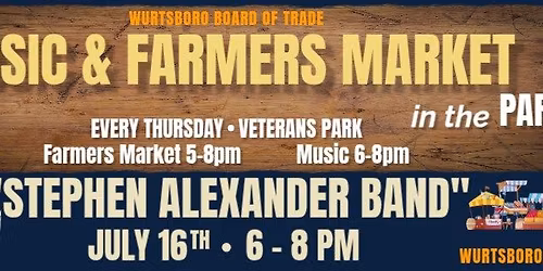 Stephen Alexander Band- WBOT Music & Farmers Market in the Park