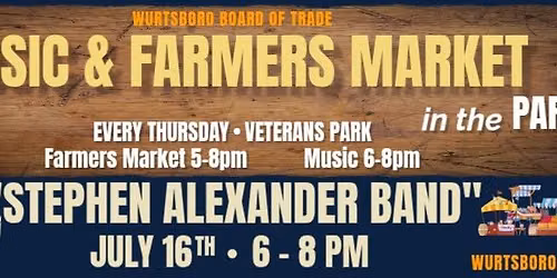 Stephen Alexander Band- WBOT Music & Farmers Market in the Park