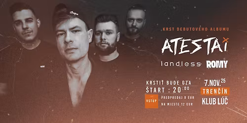 "KONCERT" ATESTAI: KRST ALBUMU \/ LANDLESS \/ ROMY \/ KLUB L\u00da\u010c - TREN\u010c\u00cdN