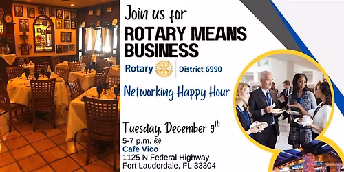 Social\/Networking Event For Rotary District 6990