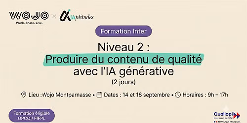 Formation : Produire du contenu de qualit\u00e9 avec l'IA g\u00e9n\u00e9rative