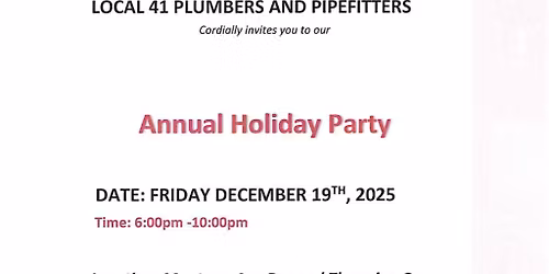 Local 41 member Holiday party