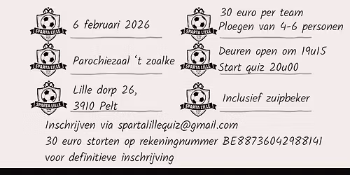Gezelligheidsquiz Sparta Lille