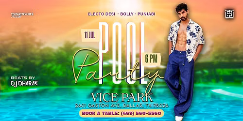 POOL PARTY at Vice Park Dallas | Bollywood Punjabi Electro Desi Night