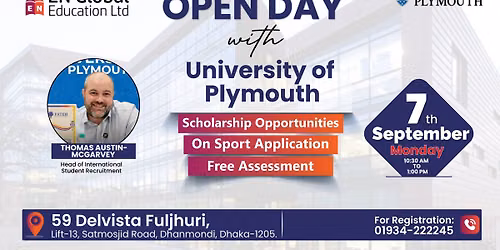 OPEN DAY EVENT WITH the University of Plymouth!