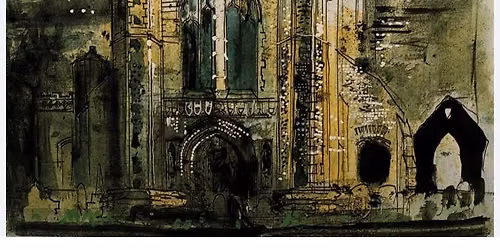 John piper inspired mixed media landscapes