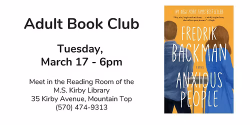 Adult Book Club at the M.S. Kirby Library