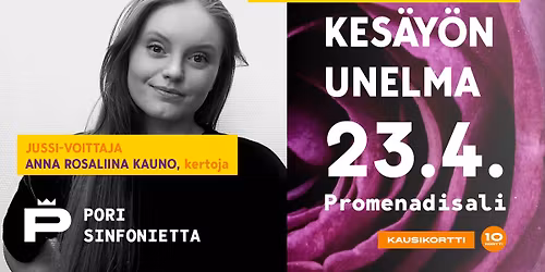 Kes\u00e4y\u00f6n unelma \/\/ Huom! Kertoja vaihtunut sairastapauksen vuoksi