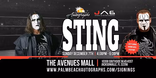 STING (Steve Borden) - Public Signing at the JACKSONVILLE Store!