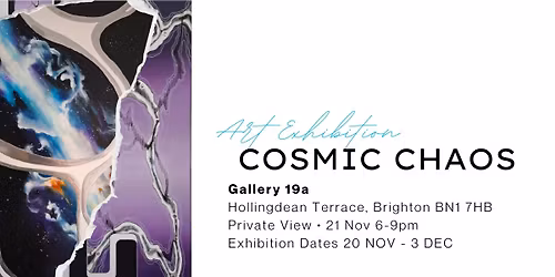 Private View of "Cosmic Chaos" \u2014 an Exhibition by Local Brighton Artist Kate O'Keeffe