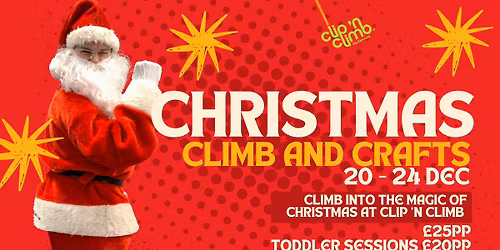 Christmas Climb and Crafts at Clip 'n Climd Oldham