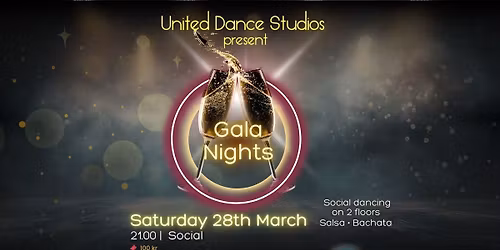 Gala Nights at United Dance Studios w. Beach Vibes Social (Salsa & Bachata floors)