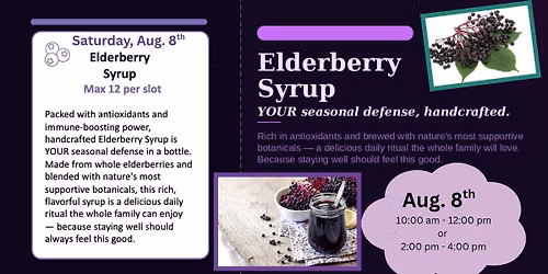 Elderberry Syrup Workshop