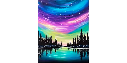 Northern Lights Forest - Paint and Sip in Indianapolis | Classpop!\u2122