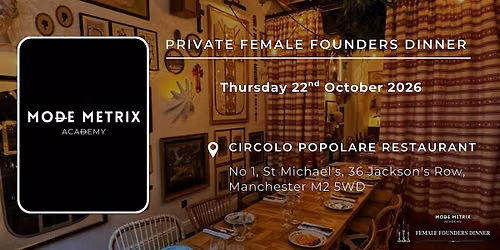Female Founders Networking Dinner MCR