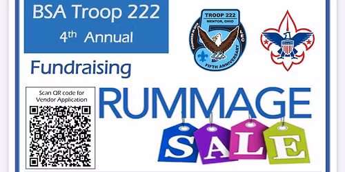 Rummage Sale - 4th annual fundraising event for troop 222