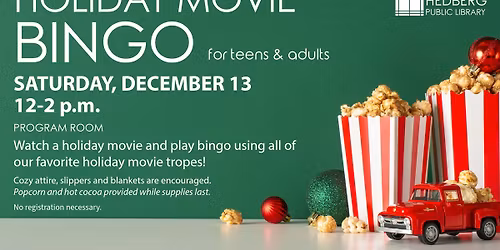 Holiday Movie Bingo (teens & adults)