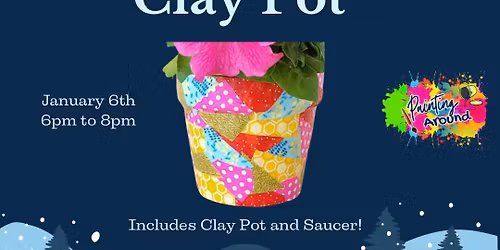 Decoupage Clay Pot