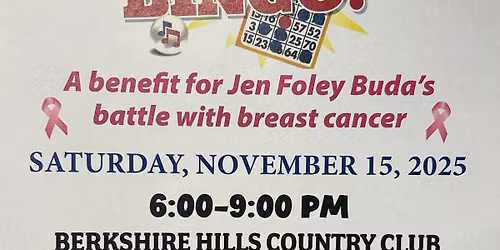 Music Bingo Benefit for Jen Foley-Buda