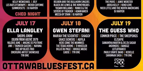 2026 Ottawa Bluesfest - Saturday at LeBreton Flats Park