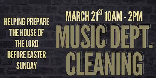 Music Dept. Cleaning Day