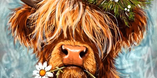  Spring Daisy Cow! U Paint & Party Class!