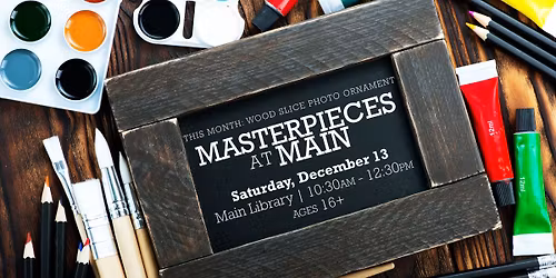 Masterpieces at Main: Wood Slice Photo Ornaments