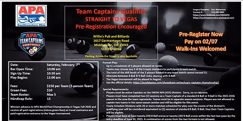 Team Captains Qualifier