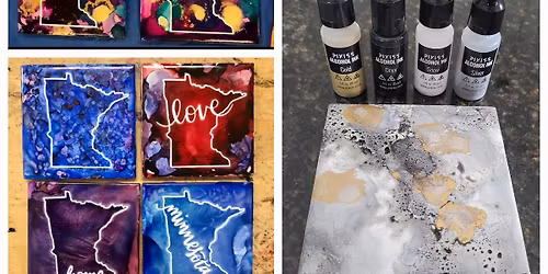 Ink & Drink Coaster Workshop at Sip Happens