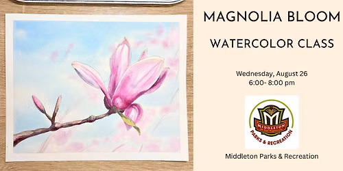 Magnolia Blooms in Watercolors