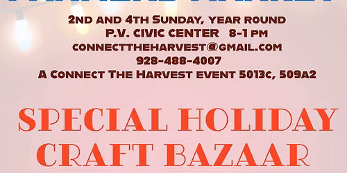 PRESCOTT VALLEY FARMERS MARKET HOLIDAY BAZAAR!