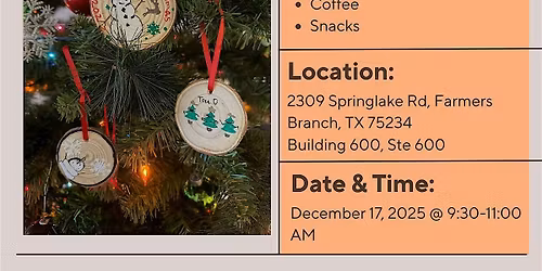 Ornament Decorating Therapist Networking Event