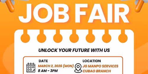 JG MANPO SERVICES - JOB FAIR MARCH 2026