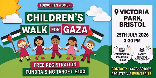 Children\u2019s Walk for Gaza in Bristol Victoria Park