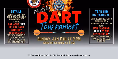 Monthly Dart Tournament