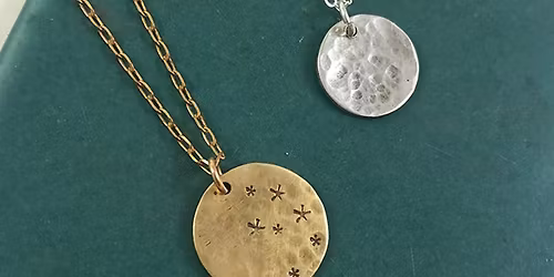 Hammered Full Moon Necklace