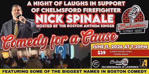 A Night Of Laughs for Nick Spinale Thurs June `11th at Salvatore's Lawrence