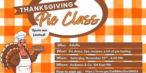 Thanksgiving Pie Making Class \ud83e\udd83 